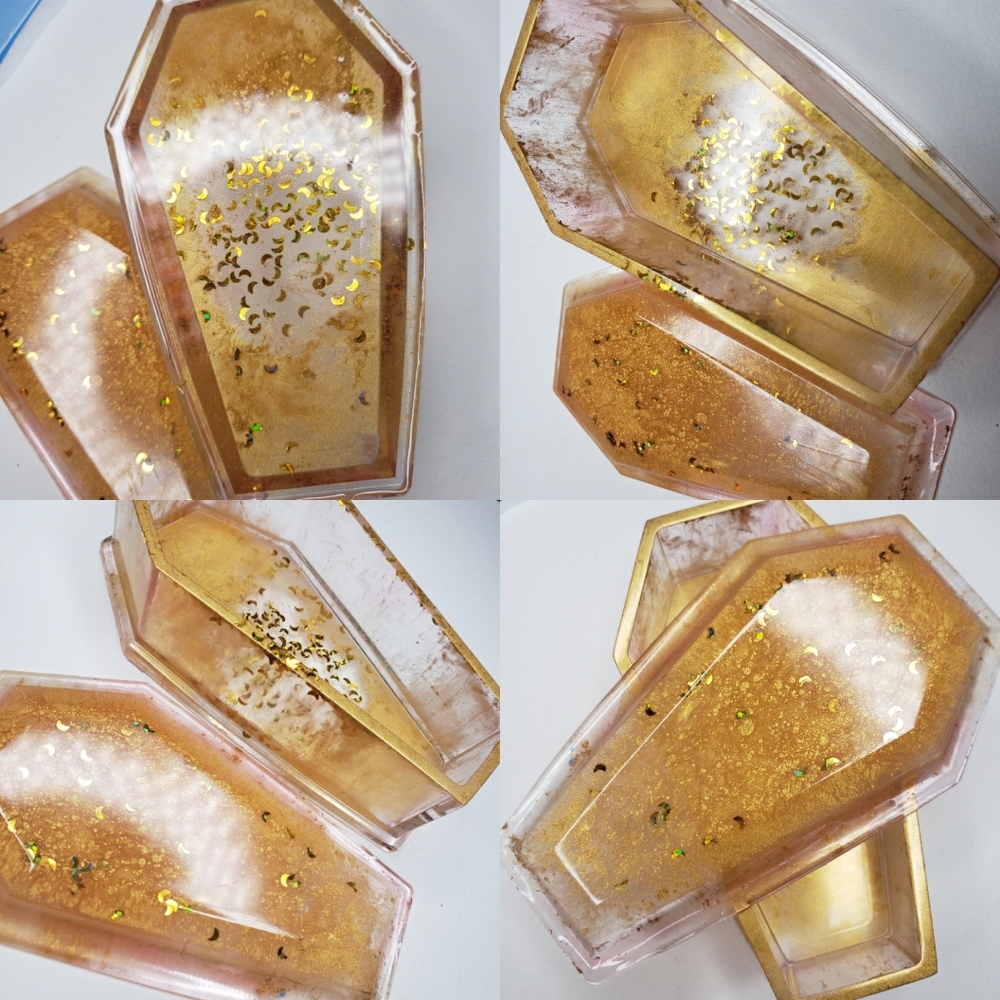 Custom resin coffin trinket box.